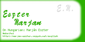 eszter marjan business card